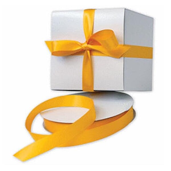 Papilion R074400230660100Y .88 in. Double-Face Satin Ribbon 100 Yards - Yellow Gold R074400230660100Y - main